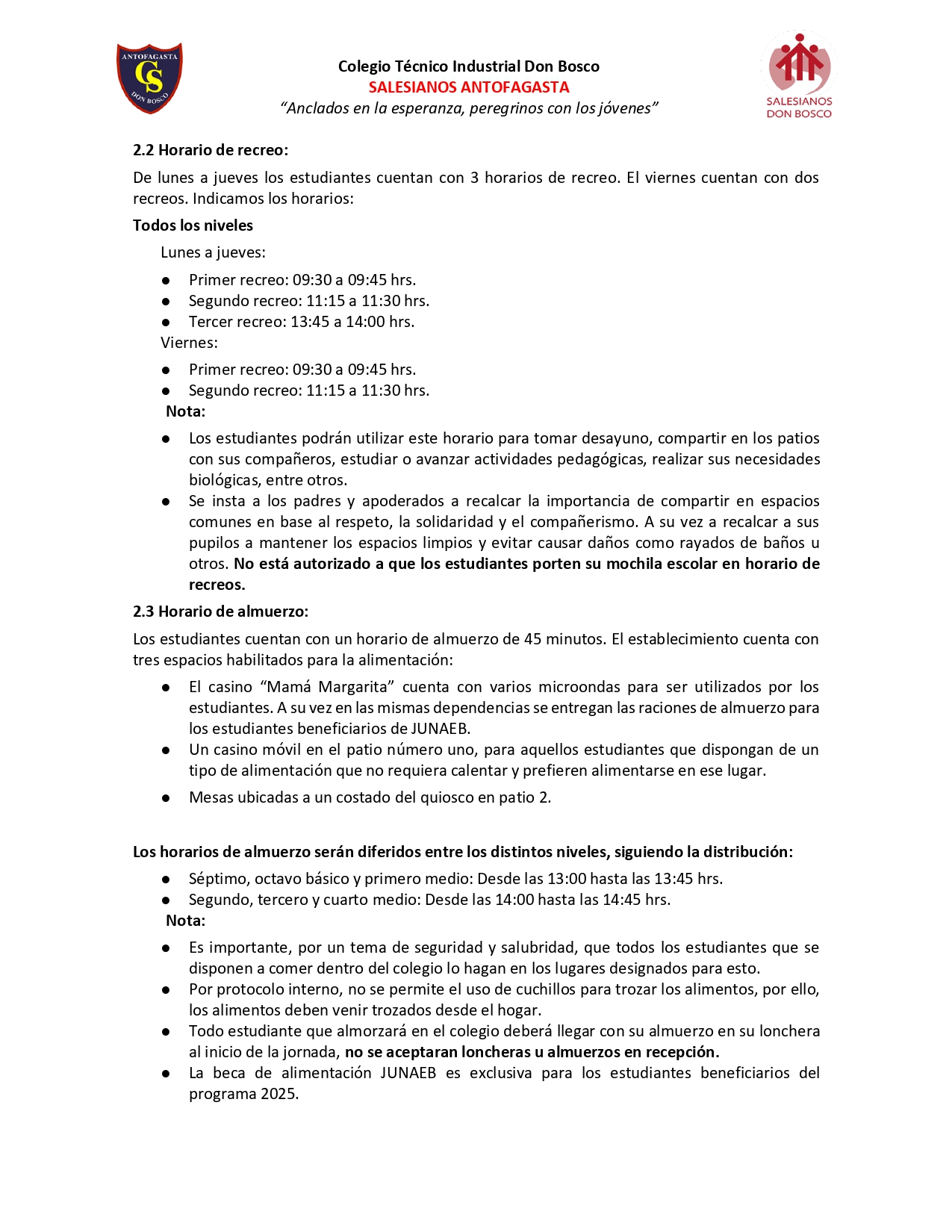 Circular 01 2025 Comunicado inicio ano escolar page 0002