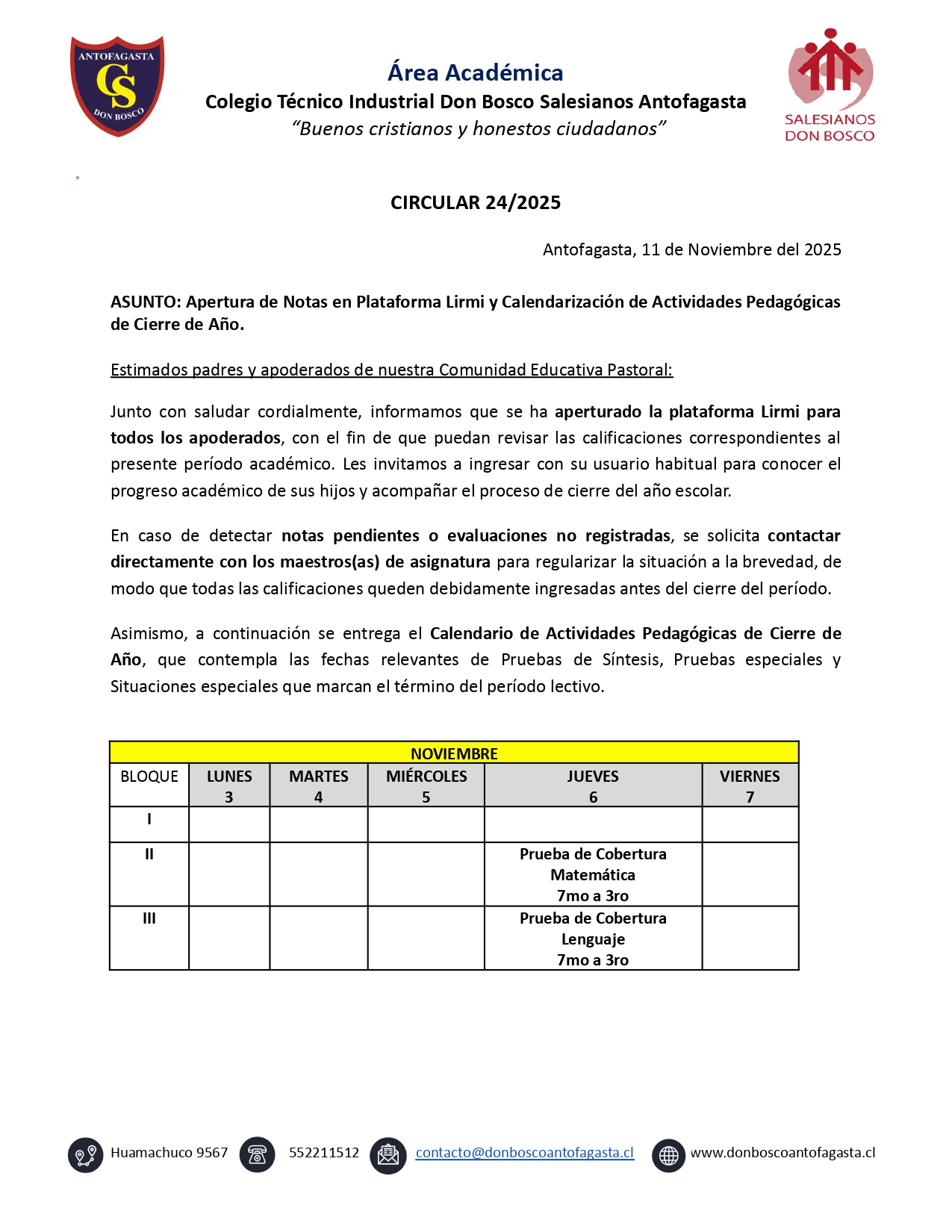Circular Nº24 2025 Cierre de Ano page 0001