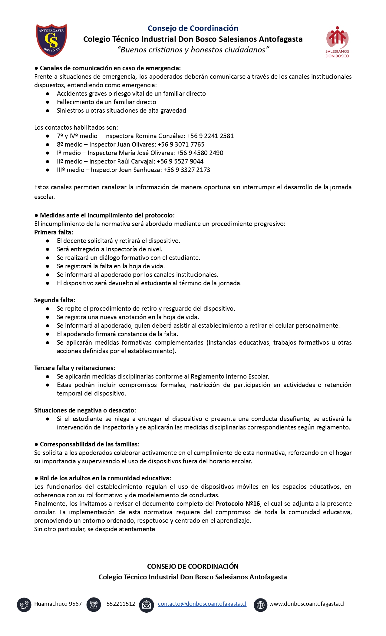 Circular Nº11 IMPLEMENTACION PROTOCOLO Nº16 SOBRE USO DE CELULARES Y DISPOSITIVOS ELECTRONICOS.docx page 0002