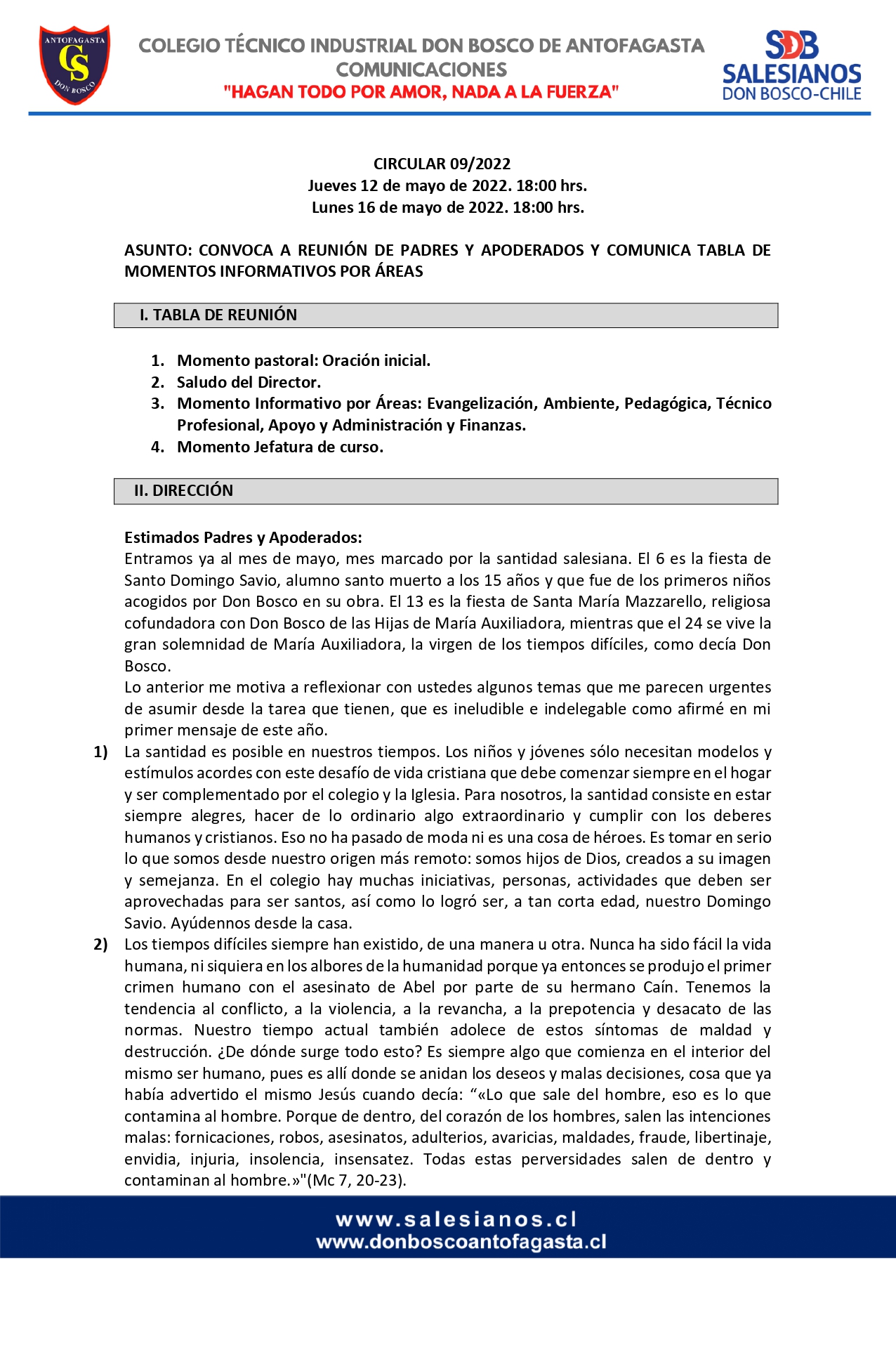 CIRCULAR Nº9 2022 INFORMA REUNIÓN DE PADRES Y APODERADOS 12 Y 16 DE MAYO DE 2022 page 0001