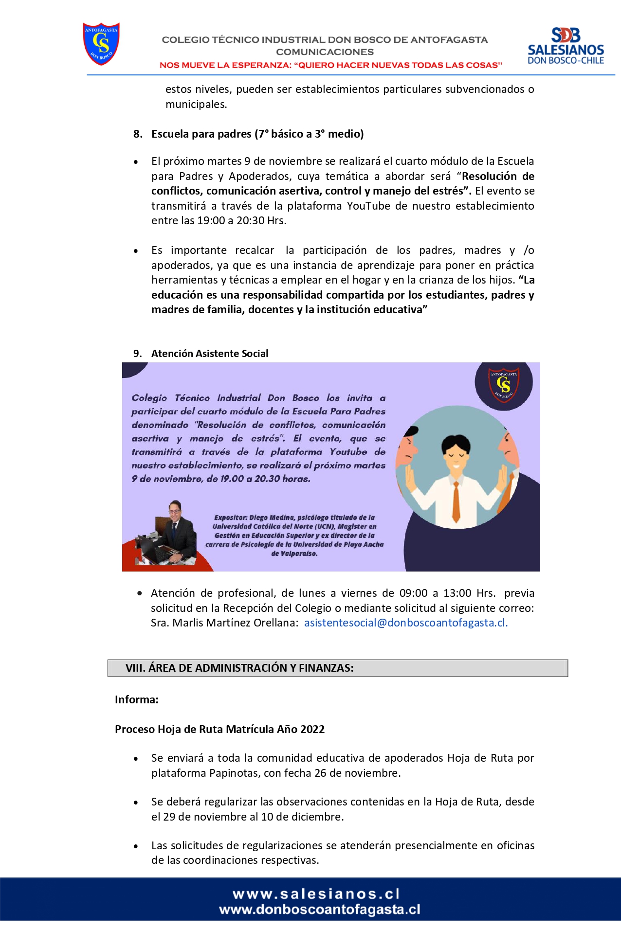 CIRCULAR Nº26 INFORMA REUNIÓN DE PADRES Y APODERADOS JUEVES 04 DE NOVIEMBRE DE 2021 page 0008