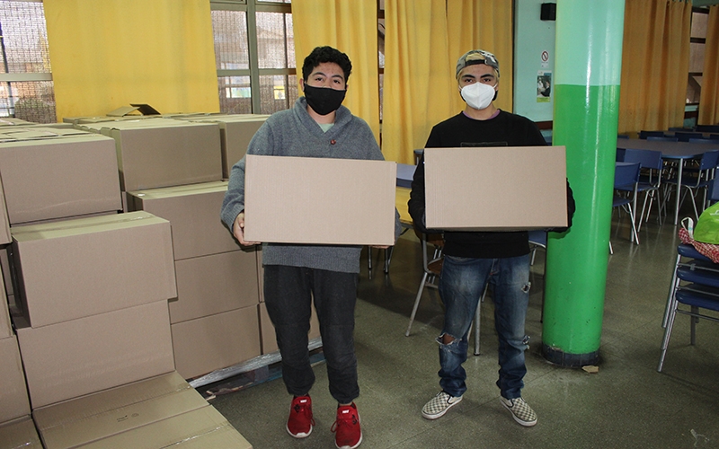 Asociación de Industriales de Antofagasta (AIA) realizó donación de cajas familiares en ayuda a los alumnos del Colegio Técnico Industrial Don Bosco Antofagasta